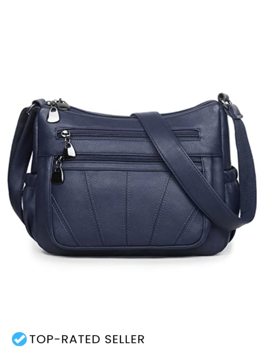 Soft PU Leather Crossbody Purse Medium Roomy Shoulder Bag Satchel Tote